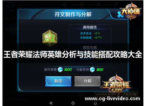 王者荣耀法师英雄分析与技能搭配攻略大全